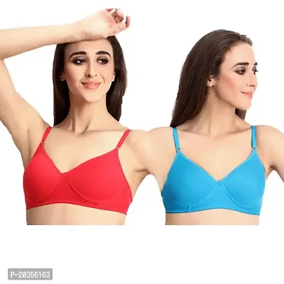 Buy Fynfo Prithvi Ayathi Pad Softened Shoulder Strap with Adjustment  Everyday Cotton Bra for Women Pack of 2 (90 cm) Online In India At  Discounted Prices