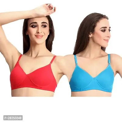 Buy Fynfo Prithvi Ayathi Pad Softened Shoulder Strap with Adjustment  Everyday Cotton Bra for Women Pack of 2 (95 cm) Online In India At  Discounted Prices