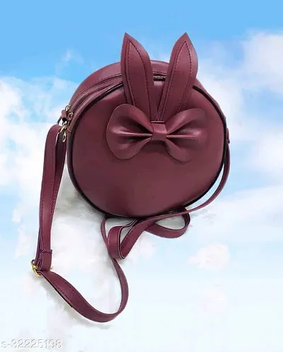 Attractive PU Solid Sling Bags For Women
