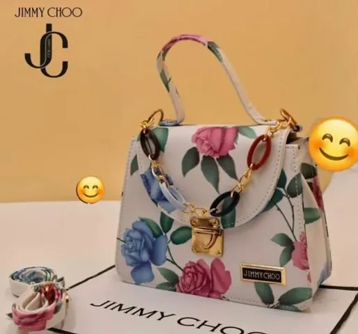 Elegant Floral Print PU Handbags For Women