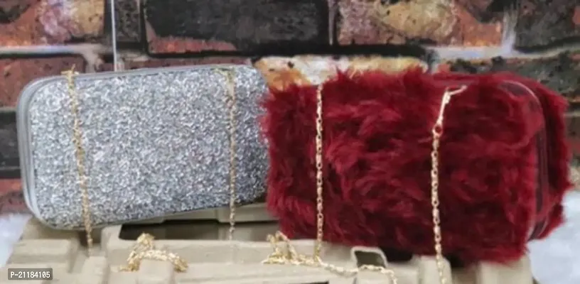 Classic Sequined Clutches for Women pack of 2