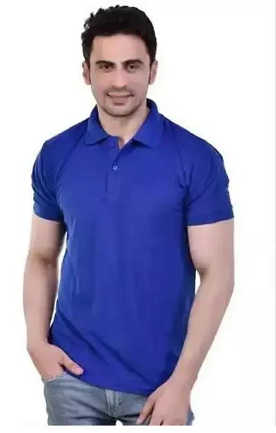Regular Fit Half Sleeves Neck Collar Polo T-Shirt For Men