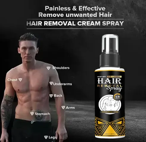 Hair Removal Spray For Men Skin Soothing| Quick  Painless Hair Removal Spray  (100 ml)