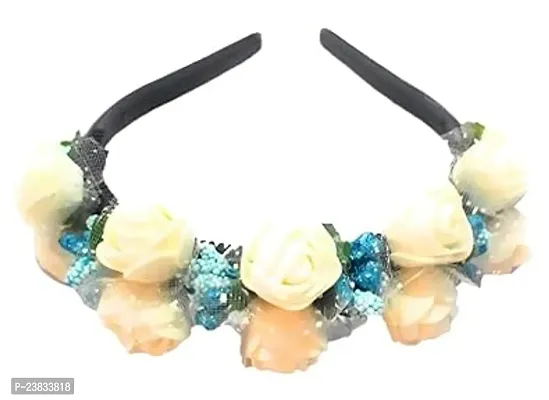 Multicolour Plastic Hairband/Hair Band/Floral Crown for Girls and Women-Hair Accessories