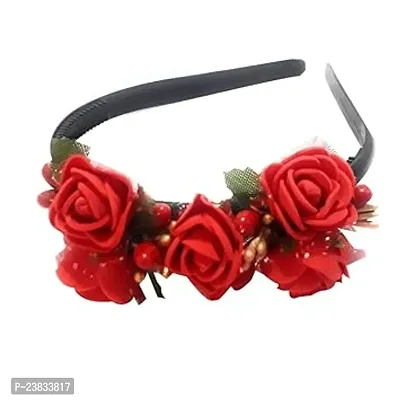 Red Plastic Hairband/Tiara/Floral Crown for Girls