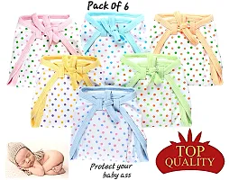 MOM CARE Cloth Nappies for Newborn,Reusable Diapers,Langots,U Shaped Double Layer Padded Extra Soft Nappy For Boy, girl Unisex Babies(Pack of 6)-thumb1