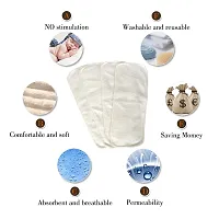 Mom cares inserts for cloth nappies,reusable diapers,cotton langot.Nappy liners are wetfree,reusable,washable.Ideal for newborn,baby,infant, toddlers ( 0-24 months).(pack of 4)-thumb3