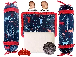 MOM Care Mustard Seeds Pillow for Newborn Baby-Baby Side Bolster ,Gifting Combo for Newborn Babies 0-12 Months, Infant, Kids Dark Blue-thumb3