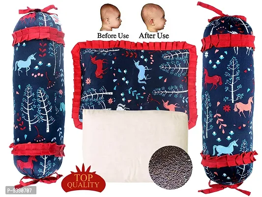 MOM Care Mustard Seeds Pillow for Newborn Baby-Baby Side Bolster ,Gifting Combo for Newborn Babies 0-12 Months, Infant, Kids Dark Blue-thumb4