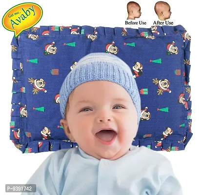 Avaby Mustard Seeds Pillow for Newborn Baby Round Head Shaping Prevents Flat Head Syndrome for 0-12Months in Green Color-thumb2