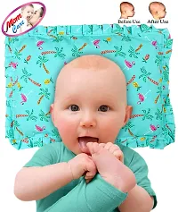 MOM Care Baby Pillow Mustard Seeds Pillow for Newborn Baby-Round Head Shaping Baby Pillow , Neck Support Pillow ,Gifting for 0-12 Months, Infant, Sea Green Flamingo Print-thumb1