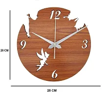 Heritagecrafts Butterfly Analog Wall Clock for Home/Living Room/Bedroom/Kitchen/Offices (50 cm x 50 cm x 2.5 cm, Brown)-thumb3