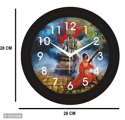 Iya Creations Designer Analogue Round Plastic Wall Clock with Glass for Home/Living Room/Bedroom/Kitchen/Office ( 28 x 28 x 3 cm) (WC 1009 Meera)-thumb3