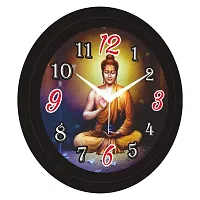 Iya Creations Designer Analogue Round Plastic Wall Clock with Glass for Home/Living Room/Bedroom/Kitchen/Office ( 28 x 28 x 3 cm) (WC 1003 Buddha)-thumb1