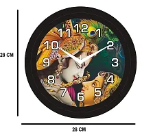 Iya Creations Designer Analogue Round Plastic Wall Clock with Glass for Home/Living Room/Bedroom/Kitchen/Office ( 28 x 28 x 3 cm) (WC 1002 Radha Krishn)-thumb1