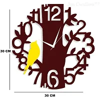 Heritagecrafts Designer Analog Wall Clock for Home (30 cm x 30 cm x 2.5 cm) (Brown)-thumb1