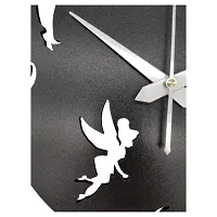 Heritagecrafts Wooden Butterfly Analog Wall Clock (50 cm x 50 cm x 2.5 cm, Black)-thumb3