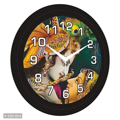 Iya Creations Designer Analogue Round Plastic Wall Clock with Glass for Home/Living Room/Bedroom/Kitchen/Office ( 28 x 28 x 3 cm) (WC 1002 Radha Krishn)-thumb3