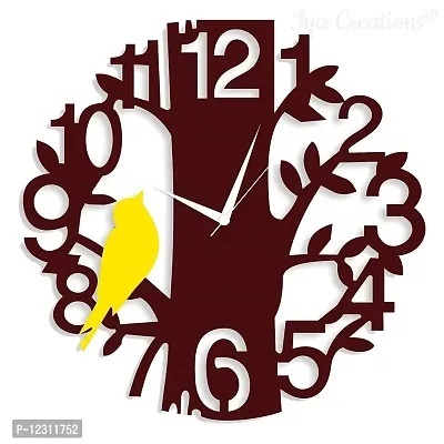 Heritagecrafts Designer Analog Wall Clock for Home (30 cm x 30 cm x 2.5 cm) (Brown)