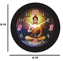 Iya Creations Designer Analogue Round Plastic Wall Clock with Glass for Home/Living Room/Bedroom/Kitchen/Office ( 28 x 28 x 3 cm) (WC 1003 Buddha)-thumb2