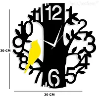 Heritagecrafts Designer Analog Wall Clock for Home (30 cm x 30 cm x 2.5 cm, Black Yellow)-thumb1