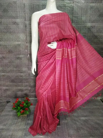 Striped Chanderi Silk Woven Sarees