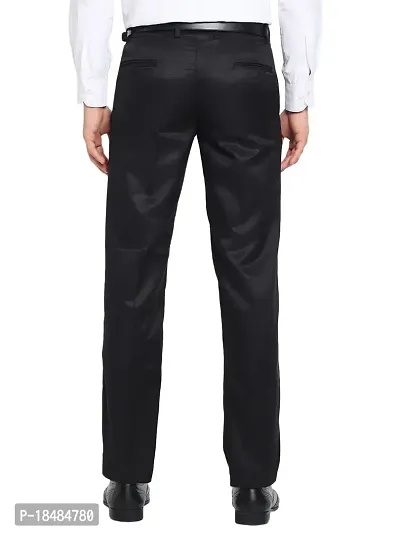 STALLINO Fashion PV Lightgrey and Black Fit Formal Trouser for Men - Office pant for Men-thumb4