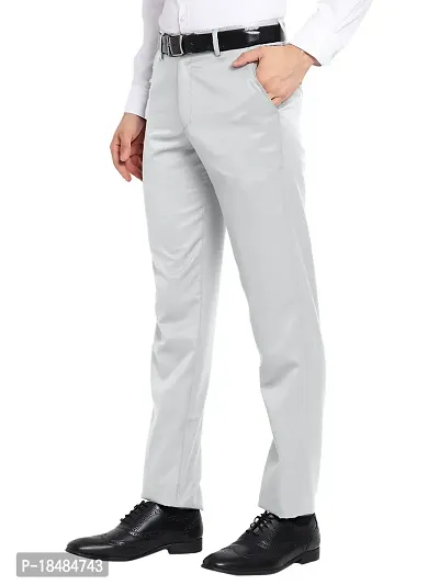 STALLINO Fashion PV Dgrey and Lightgrey Fit Formal Trouser for Men - Office pant for Men-thumb5