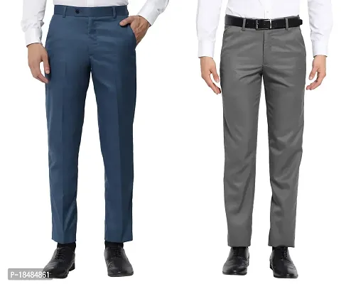 STALLINO Fashion PV Morpich and Darkgrey Fit Trouser for Men - Office pant for Men