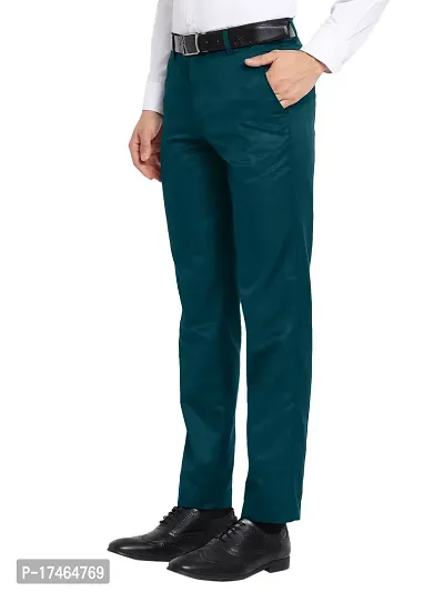STALLINO Fashion PV Morpitch Blue Regular Fit Formal Trouser for Men - Office pant for Men-thumb3