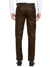 STALLINO Fashion PV Brown Regular Fit Formal Trouser for Men - Office pant for Men-thumb1
