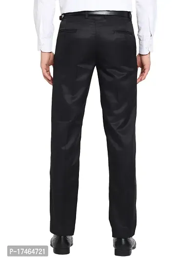 STALLINO Fashion PV Black Regular Fit Formal Trouser for Men - Office pant for Men-thumb2