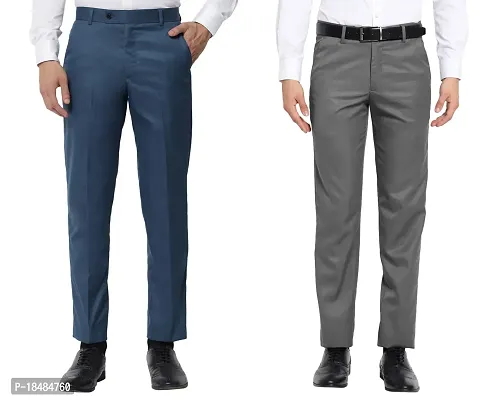 STALLINO Fashion PV Dgrey and Morpitch Fit Formal Trouser for Men - Office pant for Men