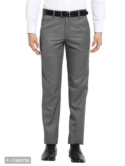 STALLINO Fashion PV Darkgrey Regular Fit Formal Trouser for Men - Office pant for Men