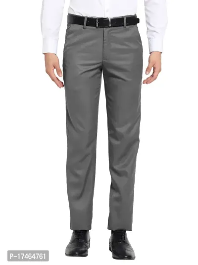 STALLINO Fashion PV Darkgrey Regular Fit Formal Trouser for Men - Office pant for Men-thumb0