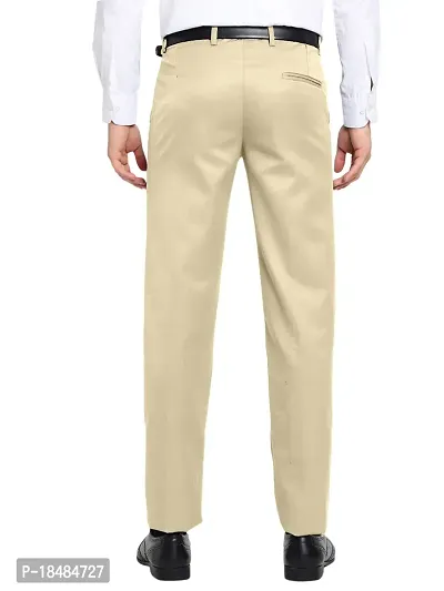 STALLINO Fashion PV Dgrey and  Cream Fit Formal Trouser for Men - Office pant for Men-thumb4