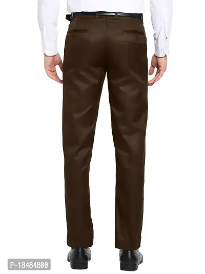 STALLINO Fashion PV Lightgrey and Coffee Fit Formal Trouser for Men - Office pant for Men-thumb4
