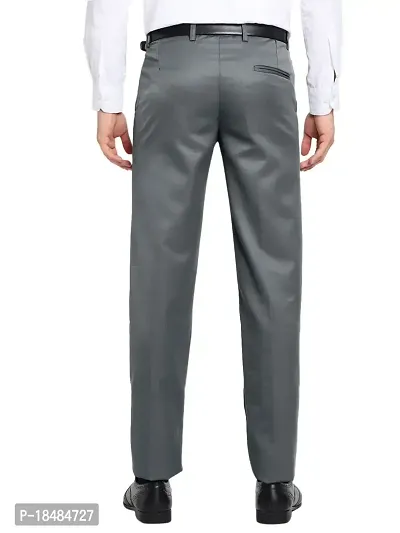 STALLINO Fashion PV Dgrey and  Cream Fit Formal Trouser for Men - Office pant for Men-thumb2