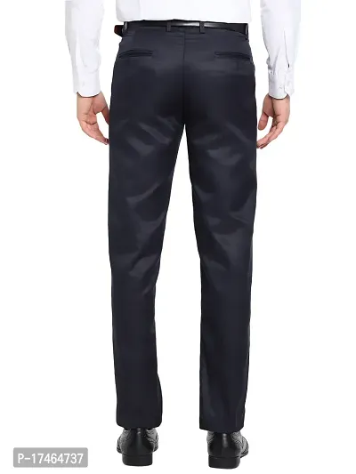 STALLINO Fashion PV Navy Blue Regular Fit Formal Trouser for Men - Office pant for Men-thumb2