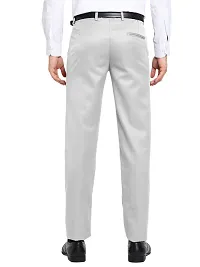 STALLINO Fashion PV Lightgrey and Black Fit Formal Trouser for Men - Office pant for Men-thumb1