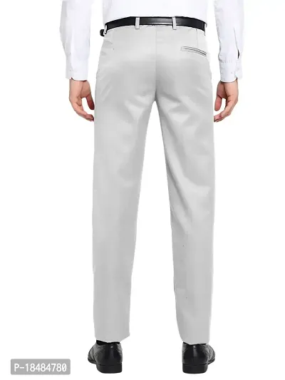 STALLINO Fashion PV Lightgrey and Black Fit Formal Trouser for Men - Office pant for Men-thumb2