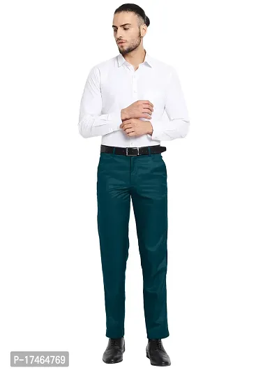 STALLINO Fashion PV Morpitch Blue Regular Fit Formal Trouser for Men - Office pant for Men-thumb4