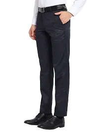 STALLINO Fashion PV Navyblue and Black Fit Trouser for Men - Office pant for Men-thumb2