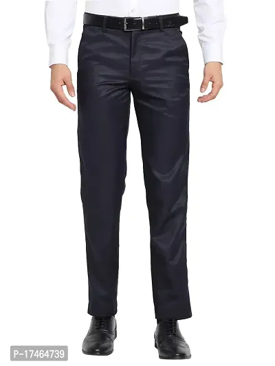 STALLINO Fashion PV Navy Blue Regular Fit Formal Trouser for Men - Office pant for Men