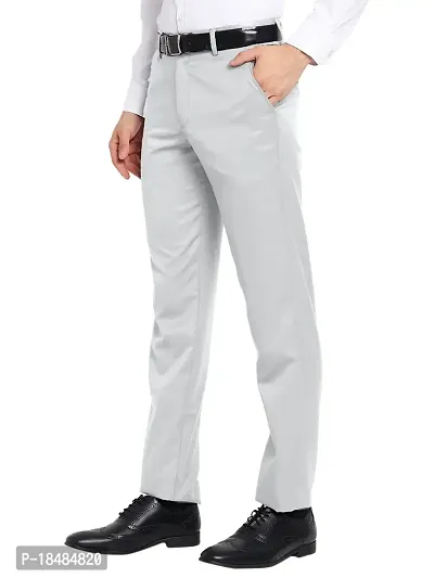 STALLINO Fashion PV Lightgrey and Morpich Fit Formal Trouser for Men - Office pant for Men-thumb3