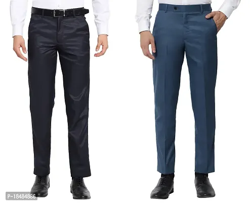STALLINO Fashion PV Morpich and Navyblue Fit Trouser for Men - Office pant for Men