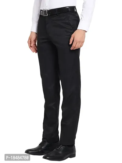 STALLINO Fashion PV Lightgrey and Black Fit Formal Trouser for Men - Office pant for Men-thumb5