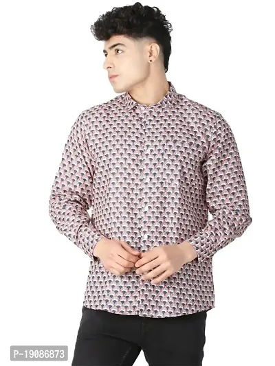 Royal look Sanganeri Cotton Grey Printed shirt for men