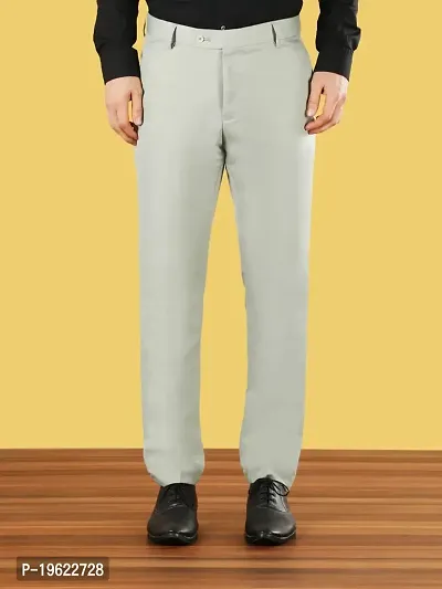 STALLINO Fashion Green Regular Fit Formal Trouser for Men - Office pant for Men-thumb0