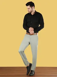 STALLINO Fashion Green Regular Fit Formal Trouser for Men - Office pant for Men-thumb1